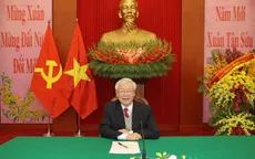 Tổng Bí thư điện đàm với Chủ tịch Đảng Nhân dân Campuchia