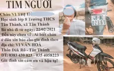 Công an phát thông báo tìm nữ sinh 14 tuổi mất liên lạc hơn nửa tháng