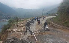 Sụt lún nghiêm trọng trên tỉnh lộ 152