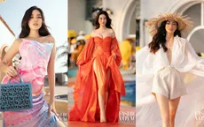 Đỗ Thị Hà gợi cảm catwalk cùng cặp Hoa hậu "song Linh"
