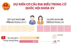 Dự kiến cơ cấu đại biểu trúng cử Quốc hội khóa XV