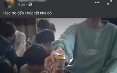 Xôn xao đoạn clip cô giáo cổ vũ học sinh lớp 9 uống bia