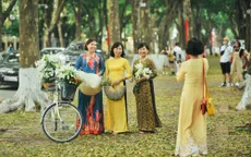 Loa kèn cuối mùa trên con đường lãng mạn nhất Hà Nội