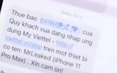 Nhiều thuê bao Viettel nhận tin nhắn đáng ngờ
