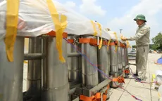 Cận cảnh trận địa pháo hoa tầm cao sẵn sàng khai hỏa dịp Giỗ Tổ Hùng Vương