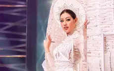 Miss Universe: Khánh Vân với cú xoay ấn tượng ở phần thi trang phục dân tộc