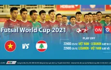 Playoff lượt về Futsal World Cup 2021: Việt Nam giành vé dự World Cup? (22h, 25/5, VTVcab)