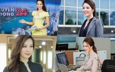 Ngắm gu thời trang công sở ở VTV của Á hậu Thụy Vân