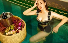 Tự nhận là "giò bò", Phương Oanh vẫn tự tin khoe ảnh bikini bỏng mắt