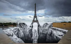 Ảo ảnh tháp Eiffel trên vách đá gây "sốt" trên mạng