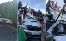 Tai nạn liên hoàn 3 xe ô tô đâm nhau khiến 2 người bị thương