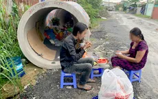 Công an thông tin về đôi nam nữ sống trong ống cống vì không còn nơi trọ