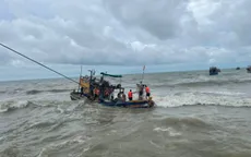 Một tàu cá bị đánh chìm ngoài biển vì hoàn lưu bão Côn Sơn