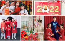 Không khí Tết tràn ngập gia đình sao Việt