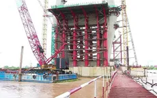 Một công nhân mất tích tại công trình cầu Mỹ Thuận 2