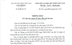 Đài THVN thông báo về việc lựa chọn tổ chức đấu giá tài sản