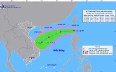 Áp thấp nhiệt đới đang đi vào Biển Đông
