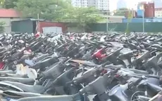 Quá tải bãi trông giữ xe vi phạm giao thông ở Hà Nội