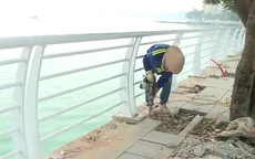Hà Nội chỉnh trang vỉa hè, lan can ven hồ Tây