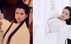Mặc lại trang phục Tiểu Long Nữ sau 27 năm, người hâm mộ nói thời gian "bất lực" với Lý Nhược Đồng