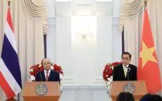 Chủ tịch nước Nguyễn Xuân Phúc và Thủ tướng Thái Lan Prayuth Chan-o-cha đồng chủ trì họp báo