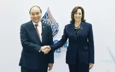 Chủ tịch nước Nguyễn Xuân Phúc gặp Phó Tổng thống Hoa Kỳ Kamala Harris