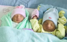 2 bé trai song sinh chào đời, có 1 bé vẫn còn nguyên trong bọc ối