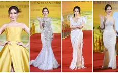 Hoa hậu Đỗ Thị Hà đọ sắc cùng dàn mỹ nhân tại lễ Khai mạc HANIFF VI