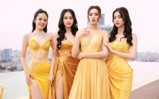 Đỗ Thị Hà đọ dáng bên Top 3 Người đẹp Tài năng Hoa hậu Việt Nam 2022