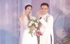 Đám cưới Hoa hậu Ngọc Hân: Chú rể tặng quà bất ngờ trên sân khấu