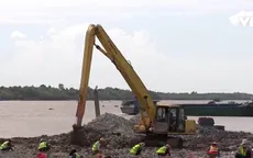 Đẩy nhanh tiến độ thi công luồng tàu biển vào sông Hậu