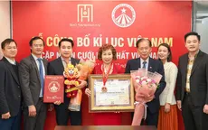 Bảo Tín Mạnh Hải vinh dự nhận bằng xác lập Kỷ lục Việt Nam với cặp nhẫn cưới lớn nhất Việt Nam