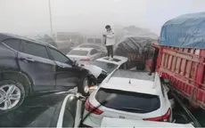 Hơn 200 ô tô đâm liên hoàn tại Trung Quốc