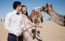 Hoa hậu Ngọc Hân khoe ảnh cưới từ 5 năm trước tại Ai Cập