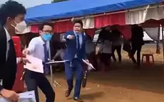 Công ty dựng rạp "diễn trò" chốt cọc đất bị phạt 100 triệu đồng