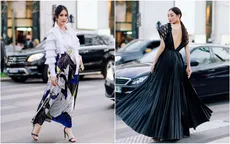 Hoa hậu Lương Thuỳ Linh, Á hậu Phương Anh “lên đồ” dự Paris Fashion Week