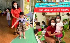 Trẻ mầm non Hà Nội đi học: Phút trước còn tươi cười, phút sau đã òa khóc
