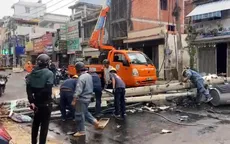 Đào hố thi công công trình làm gãy đổ trụ điện cao hơn 5m