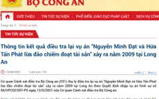 Bộ Công an đề nghị truy tố 2 bị can lừa bán đất "ảo" ở Long An 13 năm trước