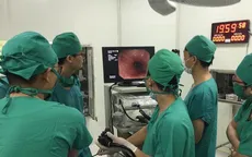 Mổ nội soi cấp cứu thành công bệnh nhân thủng dạ dày do dị vật