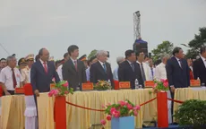 Lễ thượng cờ “Thống nhất non sông” tại Đôi bờ Hiền Lương-Bến Hải
