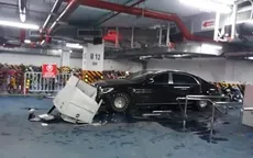Siêu xe Maybach tông hàng loạt xe máy trong hầm chung cư ở Hà Nội