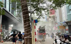 Hà Nội: Diễn tập phòng cháy chữa cháy tại tòa nhà văn phòng phố Chùa Láng