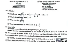 Đề thi môn Toán kỳ thi vào lớp 10 của Hà Nội