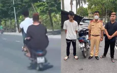 "Trổ tài" bốc đầu xe máy, nam thanh niên bị phạt hơn 4 triệu đồng
