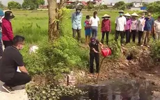 Thái Bình: Bị đình chỉ hoạt động, cơ sở sản xuất thạch vẫn ngang nhiên xả thải