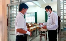 Bị gãy tay do tai nạn giao thông, một thí sinh được thầy cô viết bài thi hộ