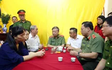 Bộ trưởng Tô Lâm thăm hỏi, động viên thân nhân 3 chiến sĩ hy sinh khi chữa cháy