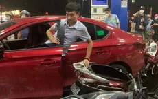Tạm giam 3 tháng tài xế uống rượu đâm vào cây xăng đường Láng, Hà Nội