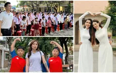 Ngày khai giảng, sao Việt nô nức đưa con tựu trường